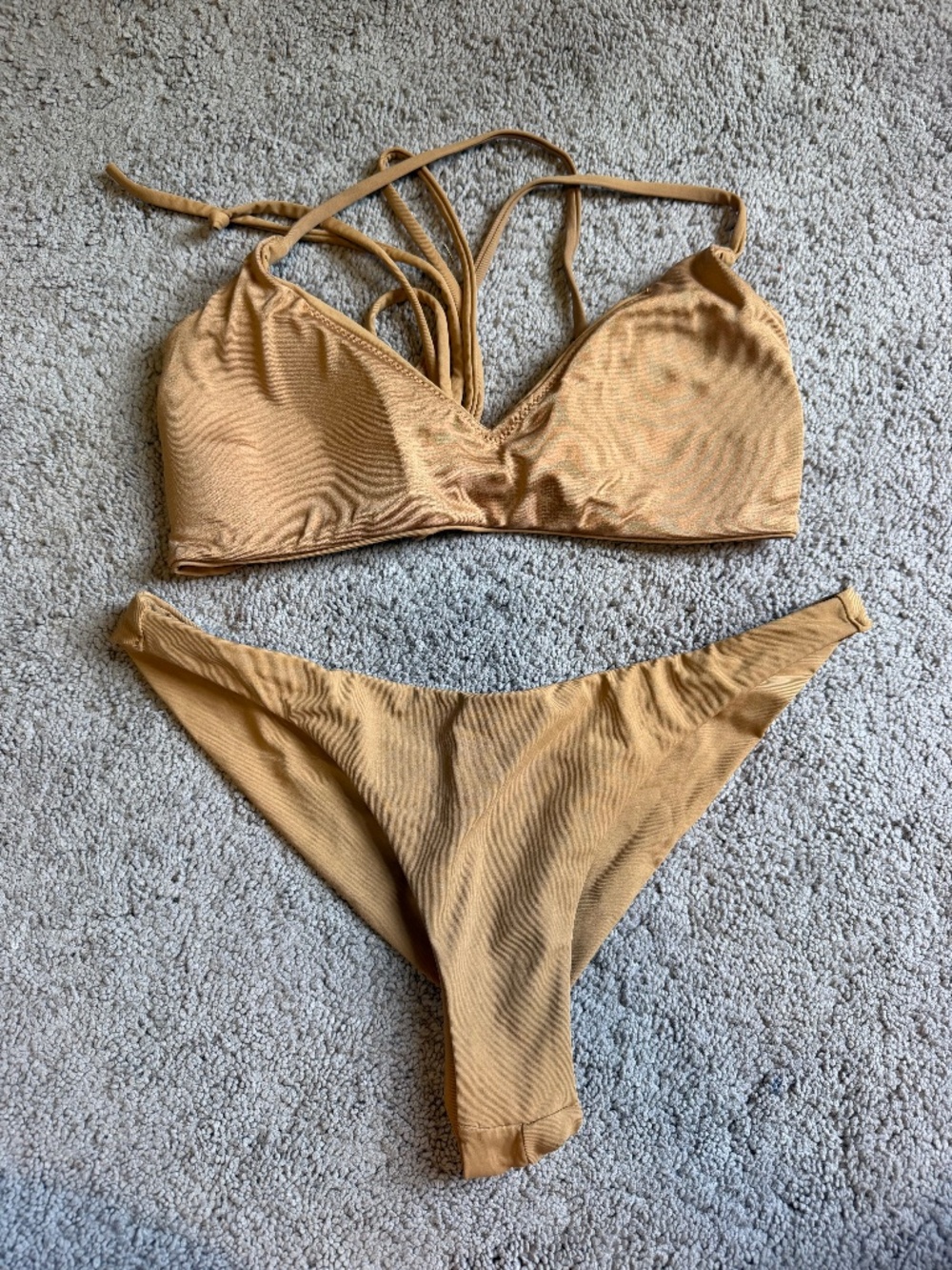 O’Neill Saltwater Solids Brown Bikini Size Small